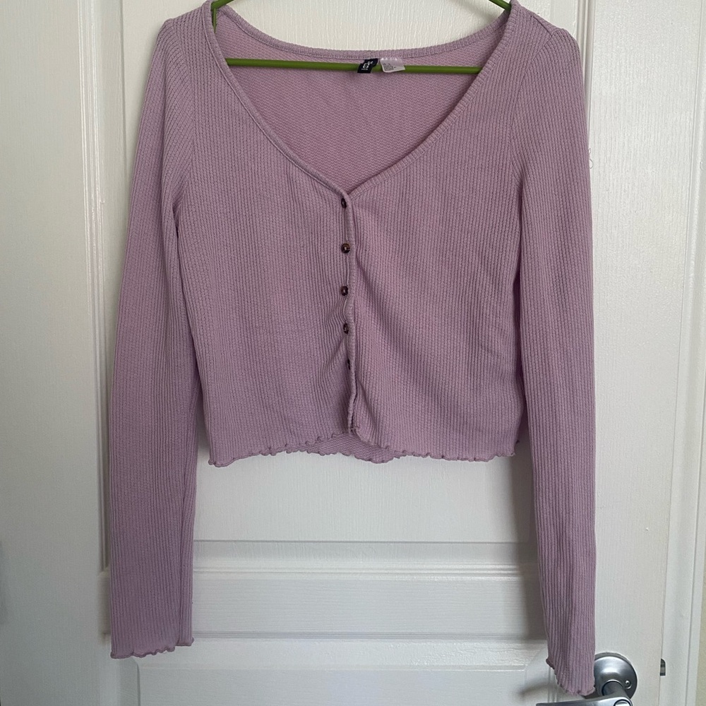H&M lavender cardigan